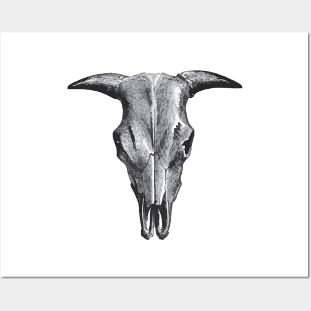 Livestock Cow Skull Head Picture Wall Art by KC Happy Shop